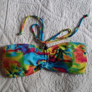 Tie dye bikini bandeau